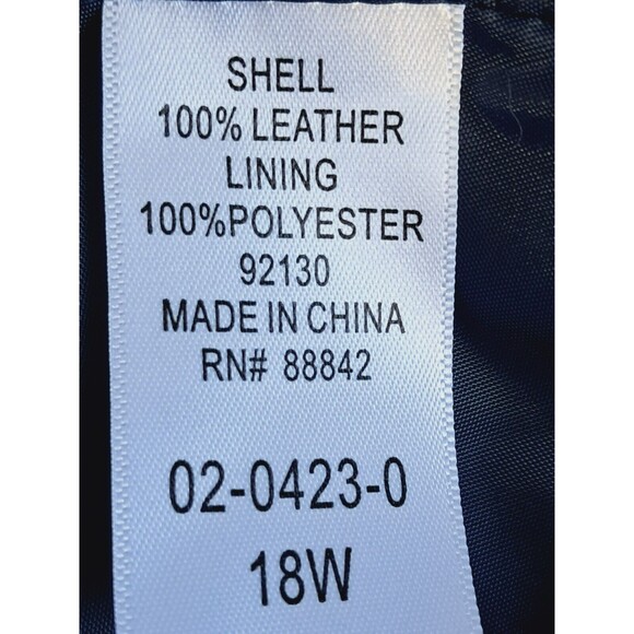 Blue Suede Full Zip Flare Waist Collared Jacket Womens Navy Blue 18W - Picture 10 of 11